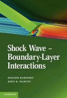 Holger Babinsky, Holger (University of Cambridge) Harvey Babinsky, Holger Harvey Babinsky, Holger Babinsky, Holger (University of Cambridge) Babinsky, John K. Harvey... - Shock Wave-Boundary-Layer Interactions
