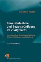 Christian Balzer - Beweisaufnahme und Beweiswürdigung im Zivilprozess
