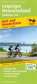 PublicPress Rad- und Wanderkarten: PublicPress Rad- und Wanderkarte Leipziger Neuseenland, Südlicher Teil