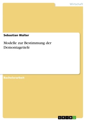 Sebastian Walter - Modelle zur Bestimmung der Demontagetiefe