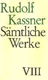 Rudolf Kassner, Klaus E Bohnenkamp, E Bohnenkamp, Erns Zinn, Ernst Zinn - Sämtliche Werke