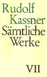 Rudolf Kassner, Klaus E Bohnenkamp, E Bohnenkamp, Erns Zinn, Ernst Zinn - Sämtliche Werke