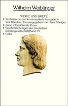 Wilhelm Waiblinger, Han Königer, Hans Königer - Werke und Briefe - Bd.2: Erzählende Prosa