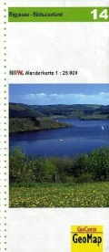 Geobasisdaten: Land NRW, Geobasisdaten Land NRW, Geobasisdaten: Land NRW - GeoMap Karten: Biggesee - Südsauerland Blatt 14, topographische Wanderkarte NRW
