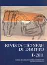 Marco Borghi, Marco Borghi - Rivista Ticinese di Diritto - Teil 1/2011: Rivista ticinese di diritto 1/2011