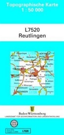 Landesamt für Geoinformation und Landentwicklung B, Landesam für Geoinformation und Landentwi - Topographische Karten Baden-Württemberg, Zivilmilitärische Ausgabe: Topographische Karte Baden-Württemberg, Zivilmilitärische Ausgabe - Reutlingen