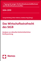 Andreas Popp, Georg Steinberg, Brian Valerius - Das Wirtschaftsstrafrecht des StGB