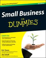 Jim Schell, Eric Tyson, Eric Schell Tyson - Small Business for Dummies