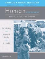 De Blij, H. J. De Blij, Harm J. De Blij, Erin H. Fouberg, Paul Gray, … - Ap Study Guide to Accompany Human Geography People, Place, and Culture