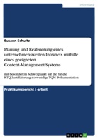 Susann Schultz - Planung und Realisierung eines unternehmensweiten Intranets mithilfe eines geeigneten Content-Management-Systems
