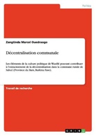 Zangtinda Marcel Ouedraogo - Décentralisation communale
