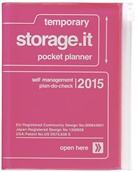 MARK'S Taschenkalender A6 vertikal, Storage.it, Neon pink 2015
