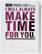 MARK'S Taschenkalender A5 vertikal, MAKE TIME, Pink 2015