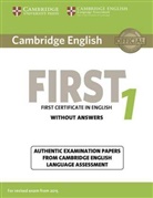 Cambridge English First 1 for updated exam: Student's Book without answers