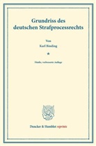 Karl Binding - Grundriss des deutschen Strafprocessrechts