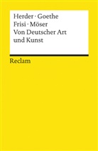 F, Paolo Frisi, Johann Gottfrie Herder, Johann Gottfried Herder, Hermann Korte, Justus Möser... - Von Deutscher Art und Kunst