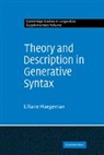 Liliane M. V. Haegeman, Haegeman Liliane M. V. - Theory and Description in Generative Syntax
