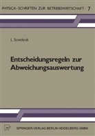 L Streitferdt, L. Streitferdt, Lothar Streitferdt - Entscheidungsregeln zur Abweichungsauswertung