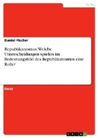 Daniel Fischer - Republikanismus. Welche Unterscheidungen spielen im Bedeutungsfeld des Republikanismus eine Rolle?