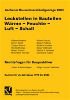 Raine Oswald, Rainer Oswald - Aachener Bausachverständigentage - Bd.2003: Aachener Bausachverständigentage 2003
