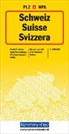 Hallwag Kümmerly+Frey AG - Suisse: carte des numéros postaux d'acheminement 1:260 000