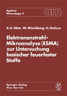 Hann Malissa, Hanns Malissa, Hans Malissa, Wolfgan Münchberg, Wolfgang Münchberg, Karl Hein Obst... - Elektronenstrahl-Mikroanalyse (ESMA) zur Untersuchung basischer feuerfester Stoffe
