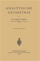 F Neiss, F. Neiss, Fritz Neiss - Analytische Geometrie