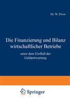 W Prion, W. Prion - Die Finanzierung und Bilanz wirtschaftlicher Betriebe