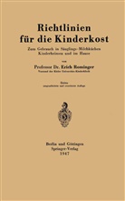 Erich Rominger - Richtlinien für die Kinderkost