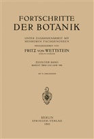 Fritz von Wettstein, Fritz von Wettstein - Fortschritte der Botanik