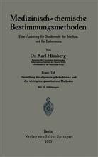 Karl Hinsberg - Medizinisch = chemische Bestimmungsmethoden
