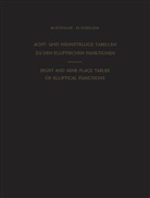 H. Gebelein, Han Gebelein, Hans Gebelein, Lauritz S Larsen, M. Schuler, Ma Schuler... - Acht- und Neunstellige Tabellen zu den Elliptischen Funktionen / Eight and Nine Place Tables of Elliptical Functions