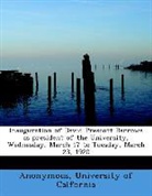 Anonymous, University of Calfornia - Inauguration of David Prescott Barrows a