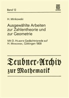 H Minkowski, H. Minkowski, Hermann Minkowski, Ekkehar Krätzel, Ekkehard Krätzel, Weissbach... - Ausgewählte Arbeiten zur Zahlentheorie und zur Geometrie