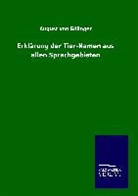 August Von Edlinger - Erklärung der Tier-Namen aus allen Sprachgebieten