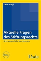 Susann Kalss, Susanne Kalss - Aktuelle Fragen des Stiftungsrechts (f. Österreich)