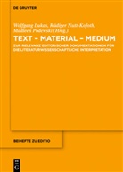 Wolfgang Lukas, Rüdige Nutt-Kofoth, Rüdiger Nutt-Kofoth, Madleen Podewski - Text - Material - Medium