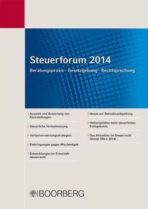Guid Förster, Guido Förster, Ber Kaminski, Bert Kaminski, Hans Ott - Steuerforum 2014: Das Aktuellste im Steuerrecht