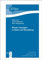 Klaus Lenk, Ulrich Meyerholt, Peter Wengelowski - Wissen managen in Staat und Verwaltung
