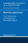 Nikolaus Ritt, S. R. Anderson, J. Bresnan - Quantity Adjustment