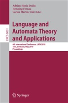 Adrian Horia Dediu, Henning Fernau, Carlos Martin-Vide - Language and Automata Theory and Applications