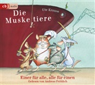 Ute Krause, Andreas Fröhlich - Die Muskeltiere, Einer für alle - alle für einen, 3 Audio-CDs (Audio book)