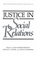Hans Werner Bierhoff, Hans-Werner Bierhoff, Ronald L. Cohen, Jerald Greenberg, Ronal L Cohen, Ronald L Cohen - Justice in Social Relations