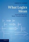 James Garson, James W. Garson, James W. (University of Houston) Garson - What Logics Mean