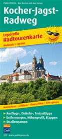 PublicPress Radwanderkarte Kocher-Jagst-Radweg, 26 Teilktn.