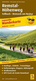 PublicPress Wanderkarten: PublicPress Wanderkarte Remstal-Höhenweg, Fellbach - Remseck am Neckar