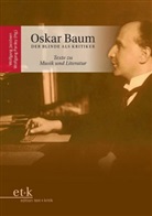 Oskar Baum, Wolfgan Jacobsen, Wolfgang Jacobsen, Pardey, Pardey, Wolfgang Pardey - Oskar Baum. Der Blinde als Kritiker