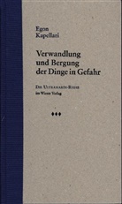 Dr. Egon Kapellari, Egon Kapellari - Verwandlung und Bergung der Dinge in Gefahr