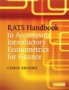 Chris Brooks, Chris (City University London) Brooks - Rats Handbook to Accompany Introductory Econometrics for Finance