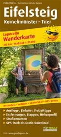 PublicPress Wanderkarten: PUBLICPRESS Leporello Wanderkarte Eifelsteig, Kornelimünster - Trier